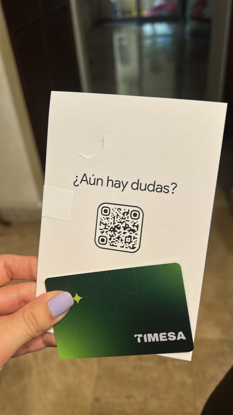 Customer photo review of Tarjeta Personalizada