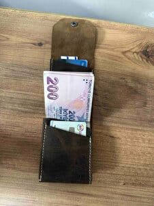 Customer photo review of Arvenzo - El Yapımı Hakiki Deri Erkek Cüzdanı