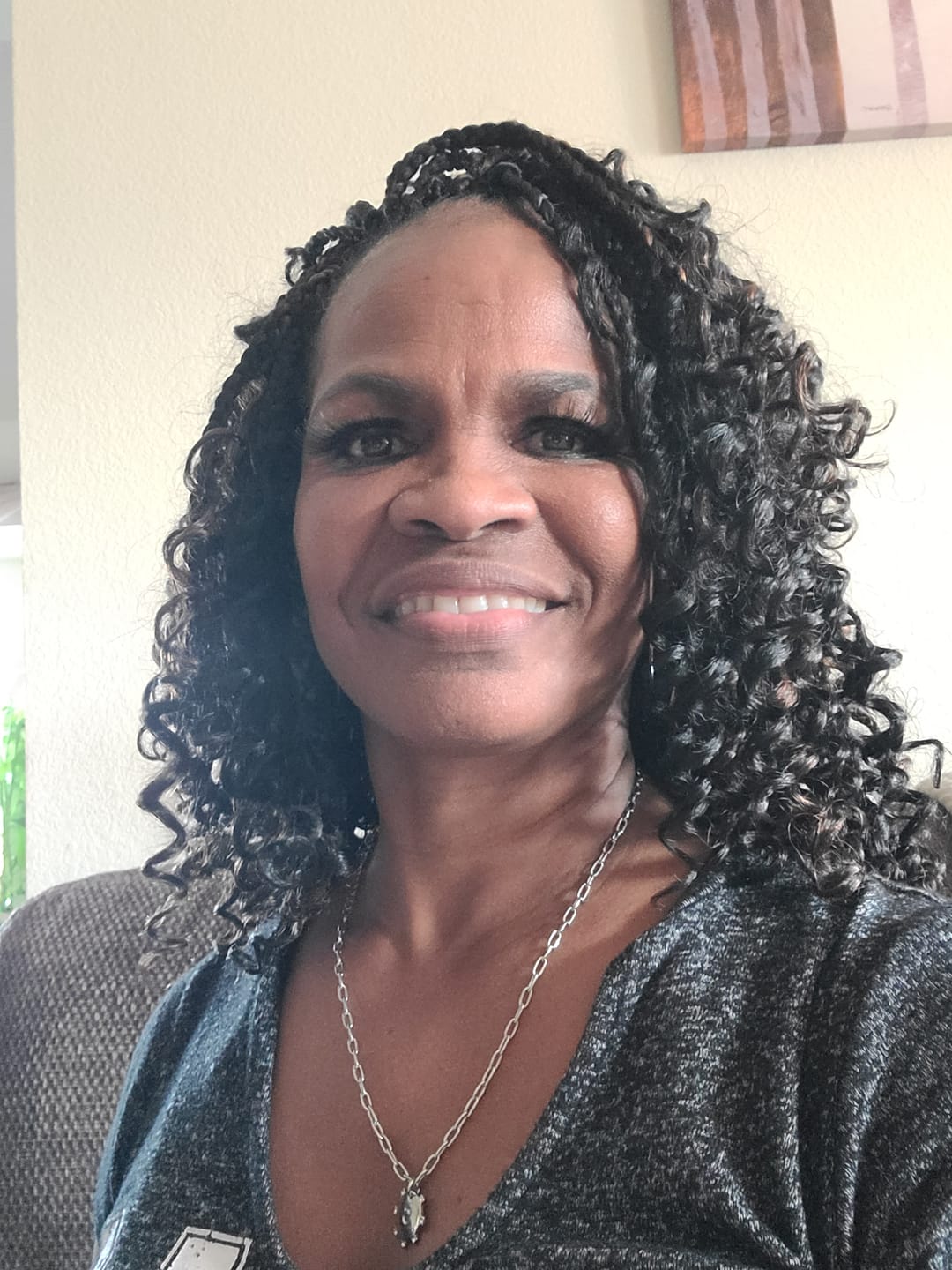 Customer photo review of Zury Sis Loop Crochet Braid 100 Strands One Pack - V11 BOHO CURLY 12/13/14"3X