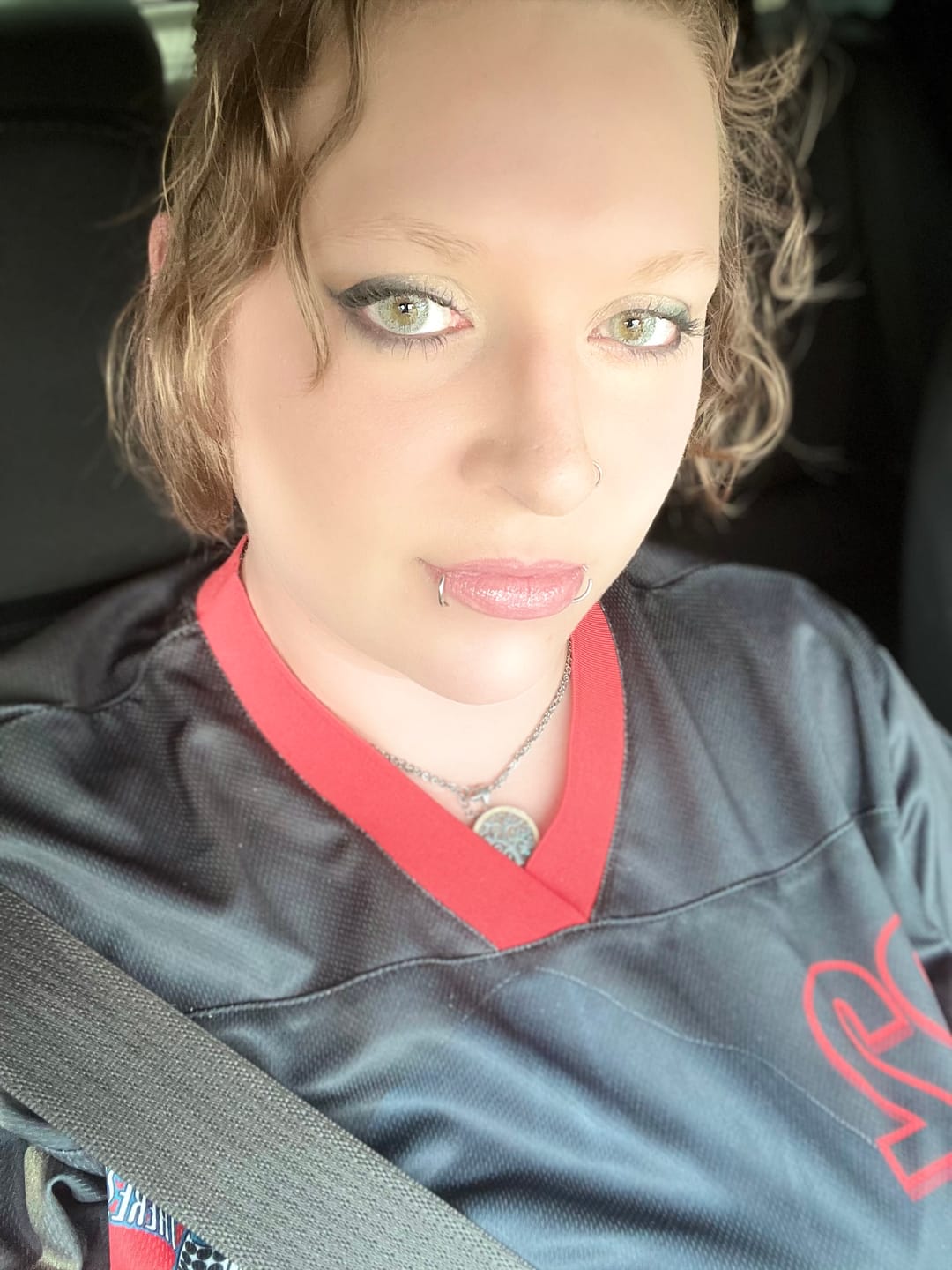 Customer photo review of FANTASY SNOW FLAKE Prescription Colored Contact Lenses