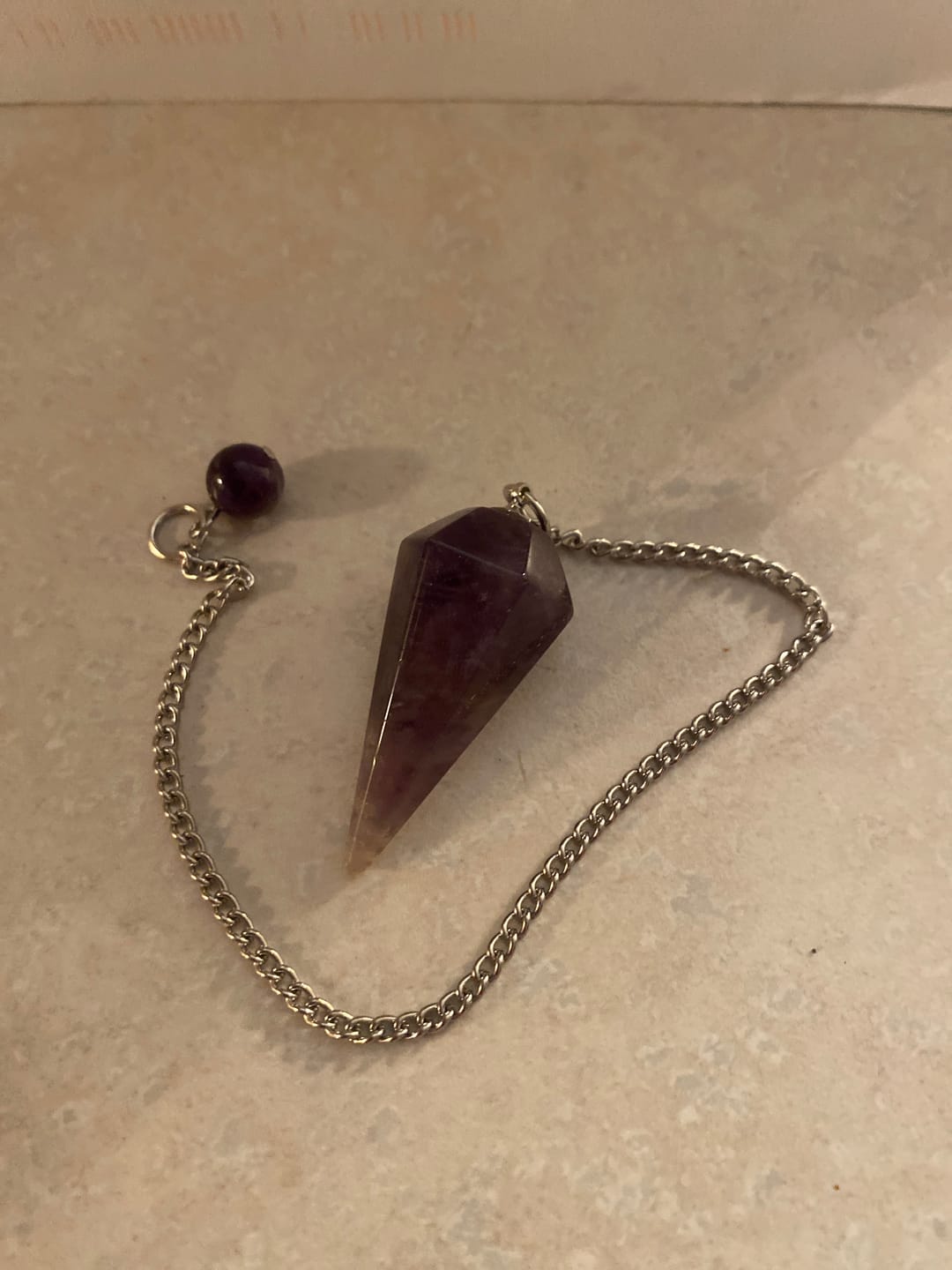 Customer photo review of Amethyst Crystal Pendulum