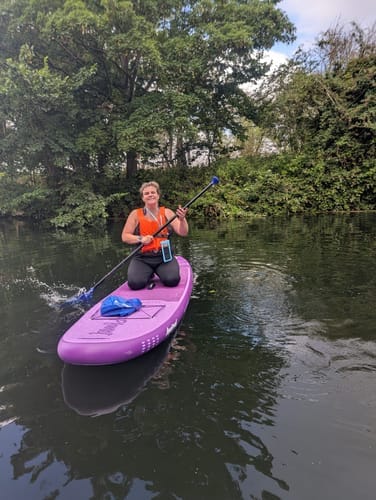 Customer photo review of Aquaplanet ALLROUND TEN 10' Inflatable Paddle Board Package - Azure