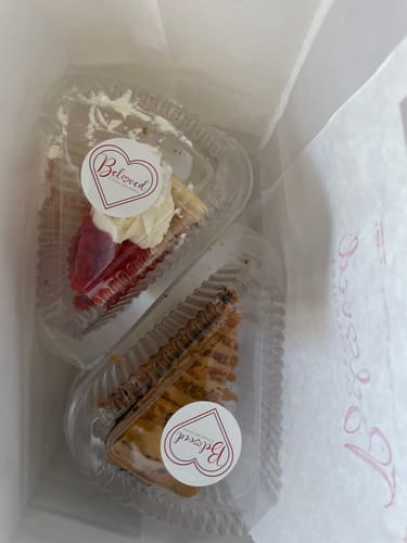 Customer photo review of Seasonal Strawberry Cream Cheesecake - Single Slice