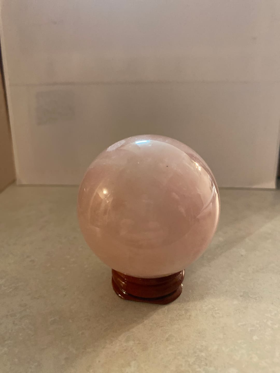 Customer photo review of Rose Quartz Sphere