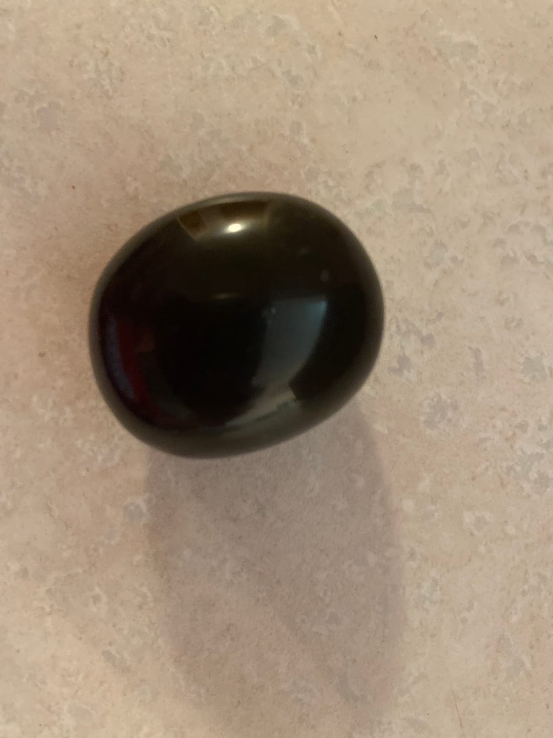 Customer photo review of Black Obsidian Worry Stone