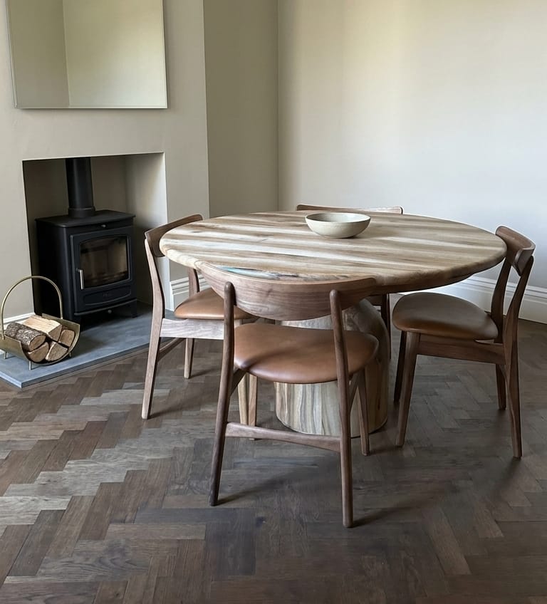 Customer photo review of Eva Walnut Dining Chair