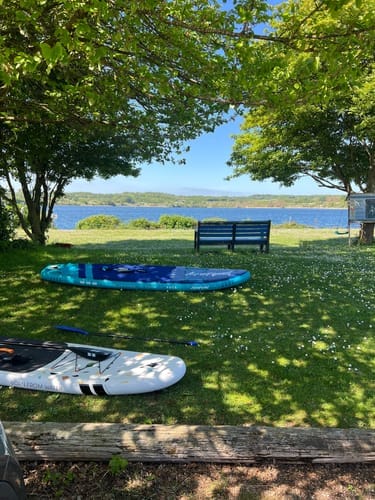 Customer photo review of Aquaplanet PACE 10'6 Inflatable Paddle Board Package - Lagoon