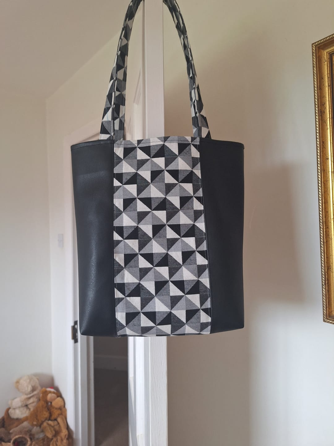 Customer photo review of Plain Upholstery Faux Leather Fabric