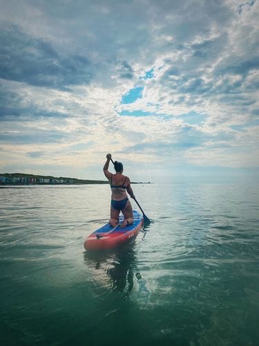 Customer photo review of Aquaplanet PACE 10'6 Inflatable Paddle Board Package - Lagoon