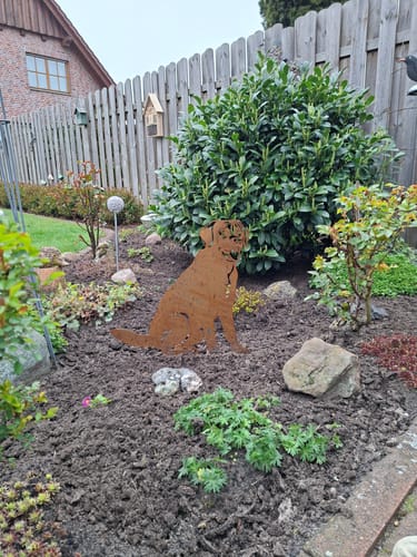 Customer photo review of Gartenstecker Labrador sitzend
