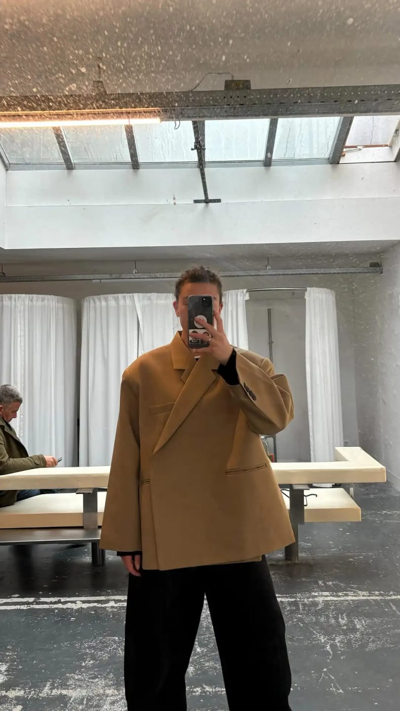 Customer photo review of Brittany One-Button Lapel Blazer