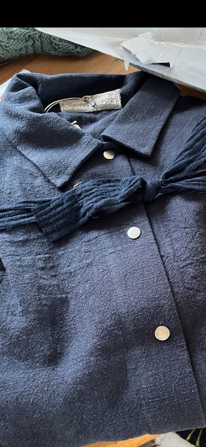 Customer photo review of Veste Véga - lin stone wash marine