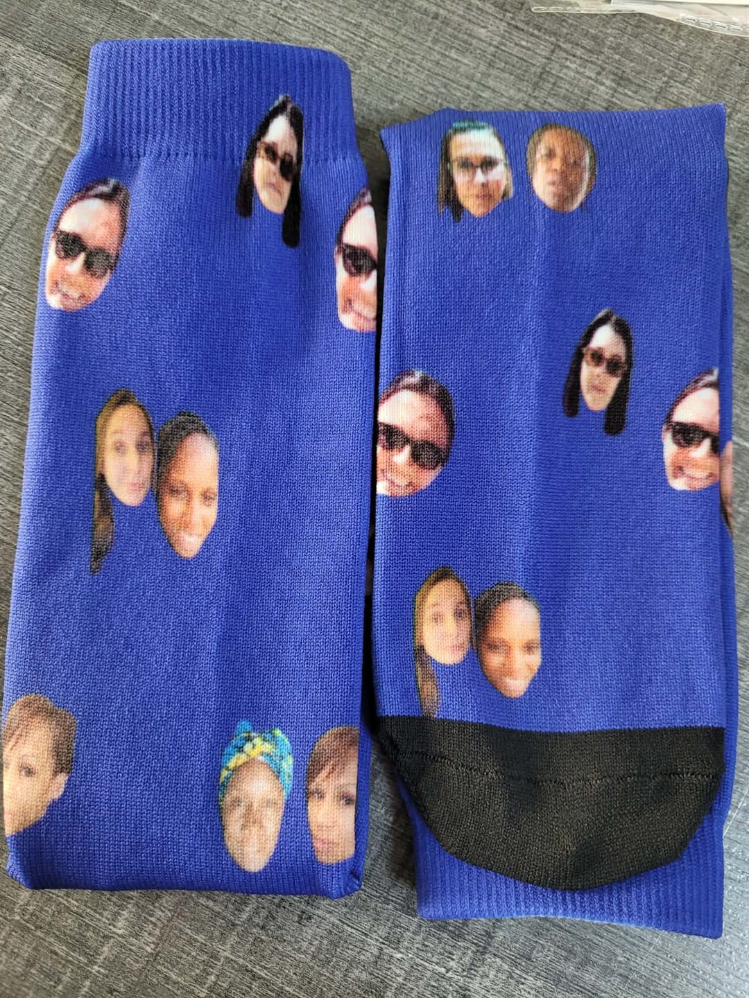 Customer photo review of FaceSock | Personalised Socks With Photo