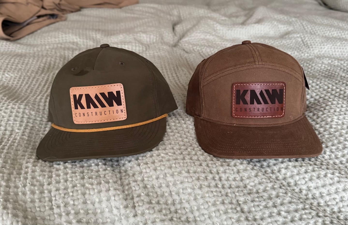 Customer photo review of Richardson 256 Rope Custom Leather Patch Hat