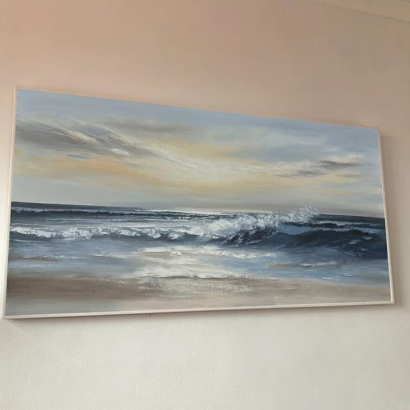 Customer photo review of Sky And Ocean Abstract Wall Art #SO259