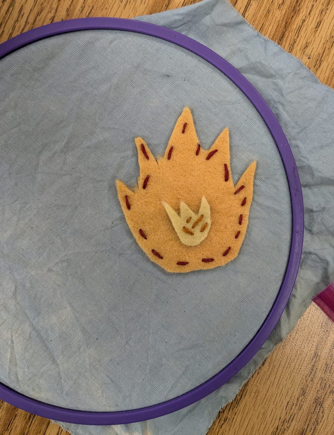Customer photo review of 100% Wool Craft Felt By Yard