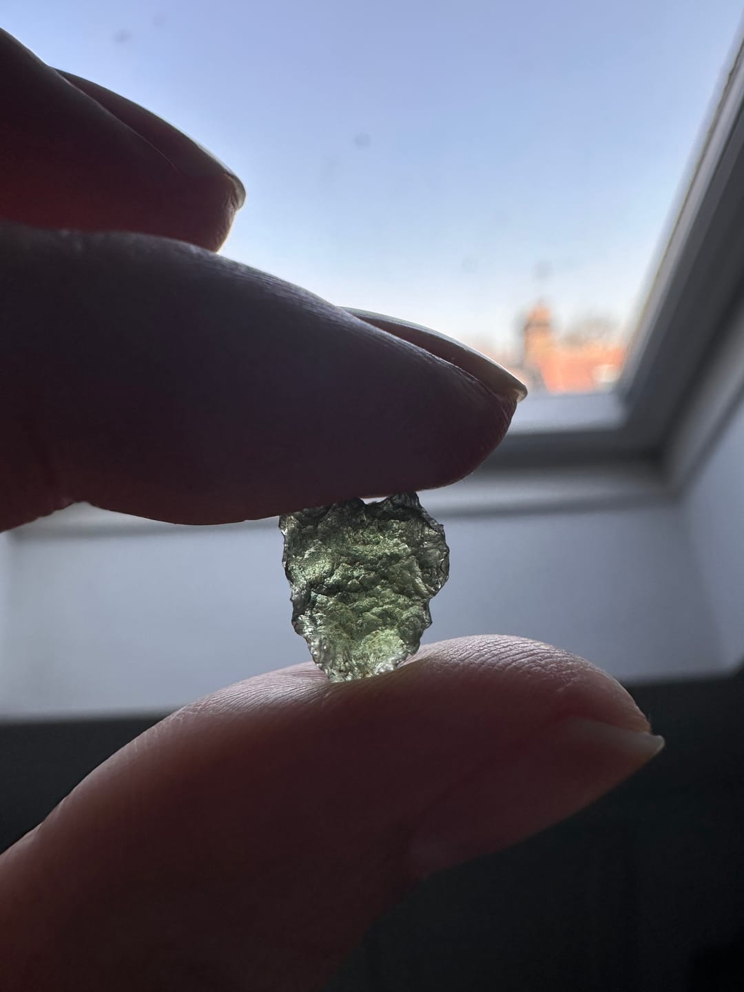 Customer photo review of Moldavite - Rough/raw pieces