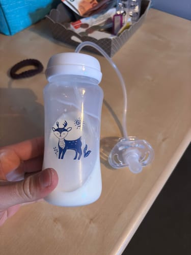 Customer photo review of Hands-Free Baby Bottle
