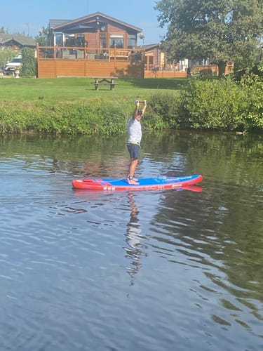 Customer photo review of Aquaplanet PACE 10'6 Inflatable Paddle Board Package - Lagoon