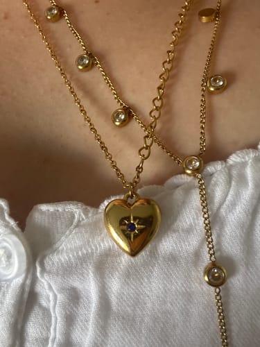 Customer photo review of Megan Heart Pendant Necklace
