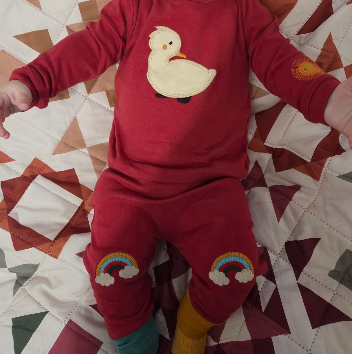 Customer photo review of Duckling Applique Long Sleeve T-Shirt
