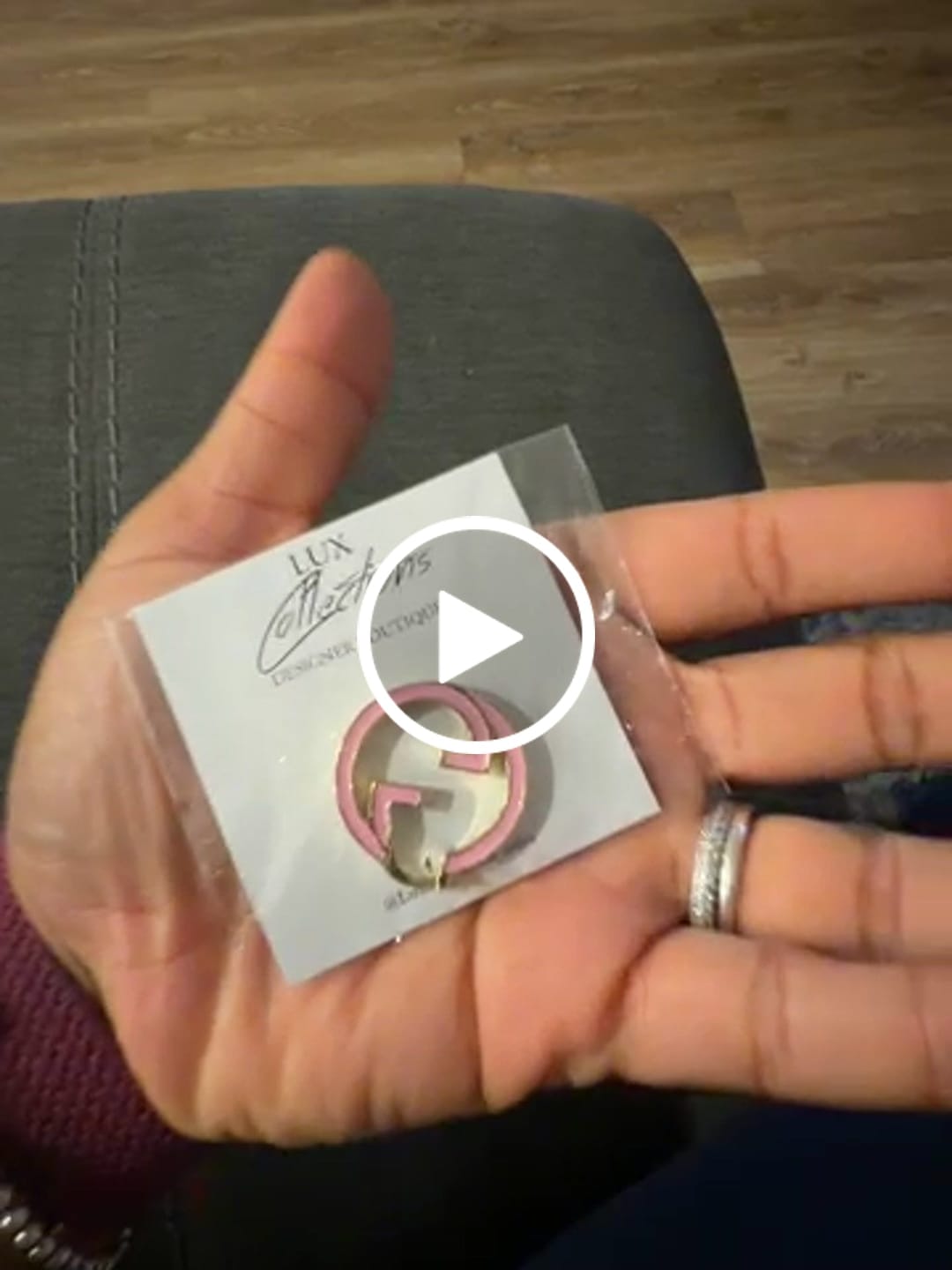 Customer video review of Swirl Pink Hoop