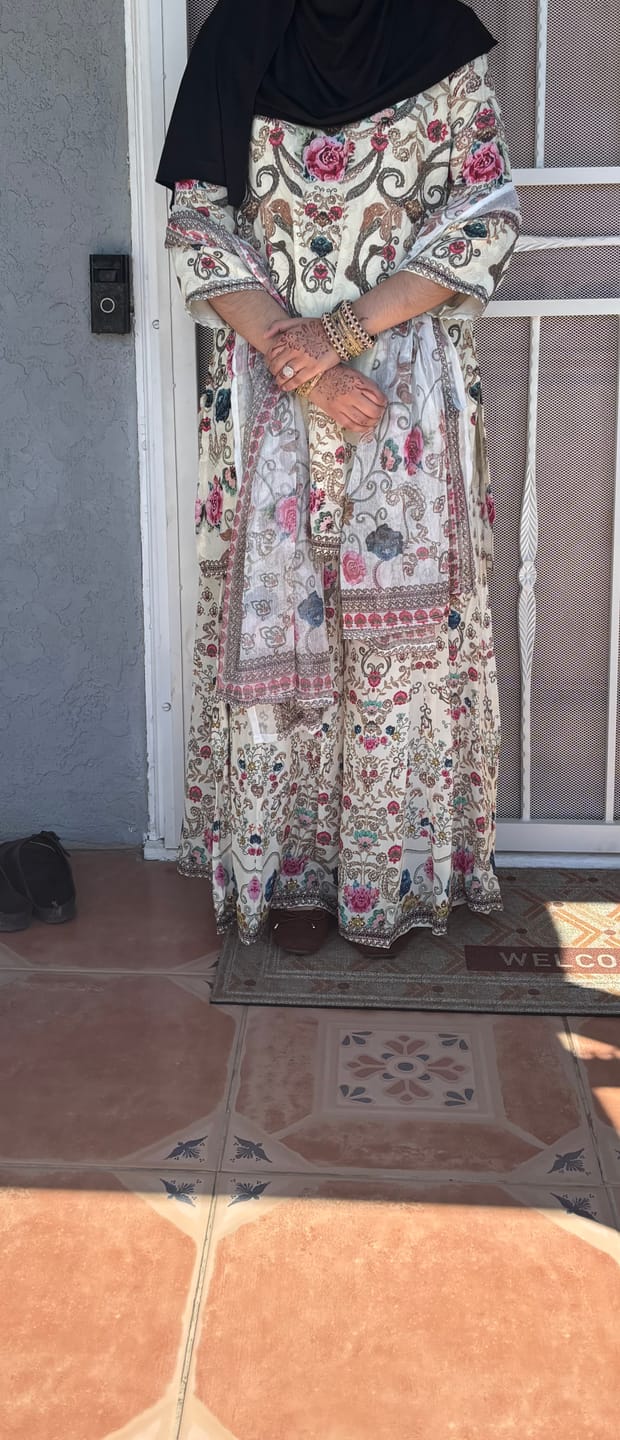 Customer photo review of Ivory Multicolor Sharara Set | Label S4U