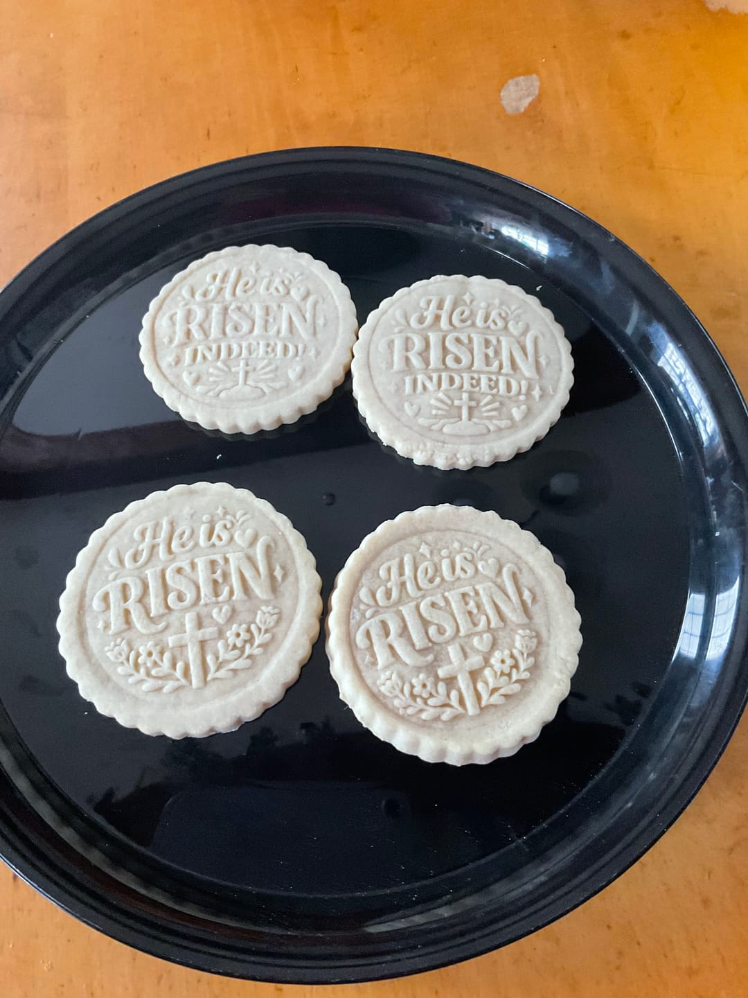 Customer photo review of Embossed Easter Cookie Stamp - He is Risen SET OF 2