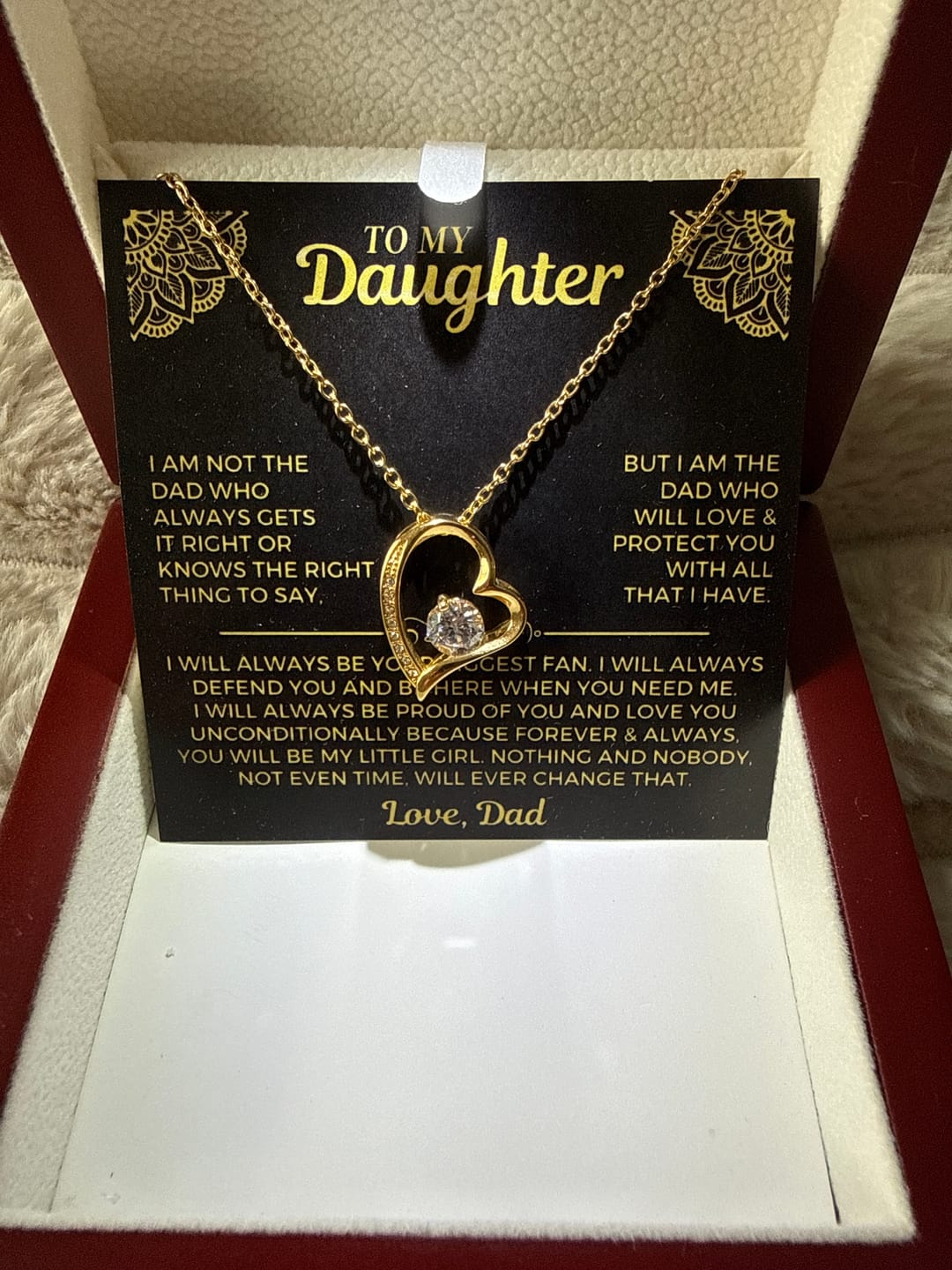 Customer photo review of To My Daughter - Love Dad - Beautiful Gift Set - SS559