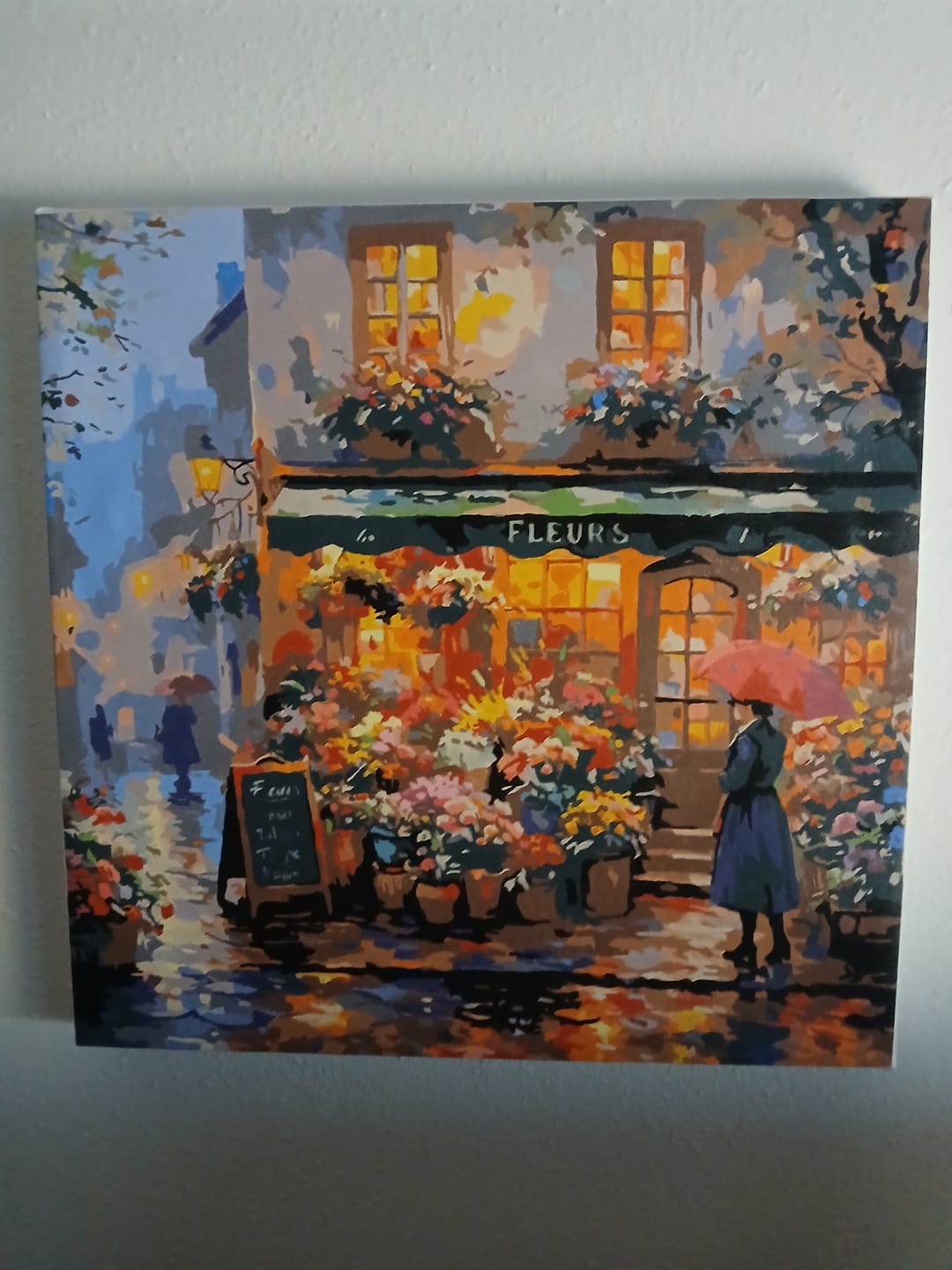 Customer photo review of Paint by Numbers - Floral magic in the rain