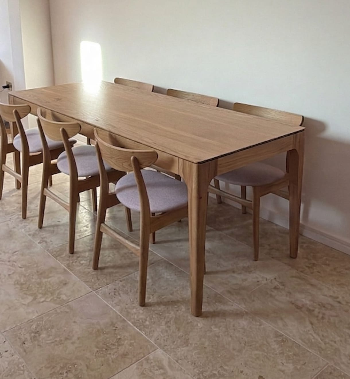 Customer photo review of Cecilia Extendable Oak Dining Table