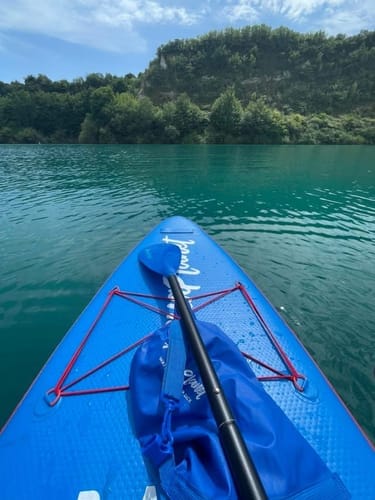 Customer photo review of Aquaplanet PACE 10'6 Inflatable Paddle Board Package - Lagoon