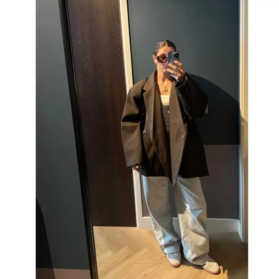 Customer photo review of Brittany One-Button Lapel Blazer