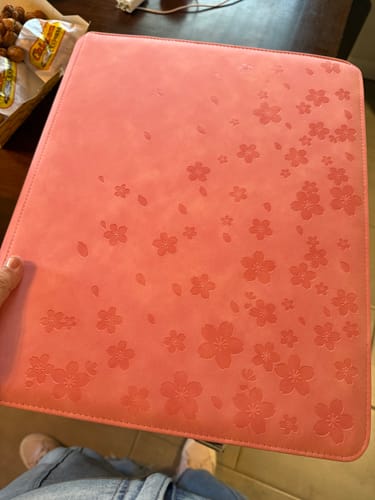 Customer photo review of Cherry Blossom - Toploader Trading Card Binder