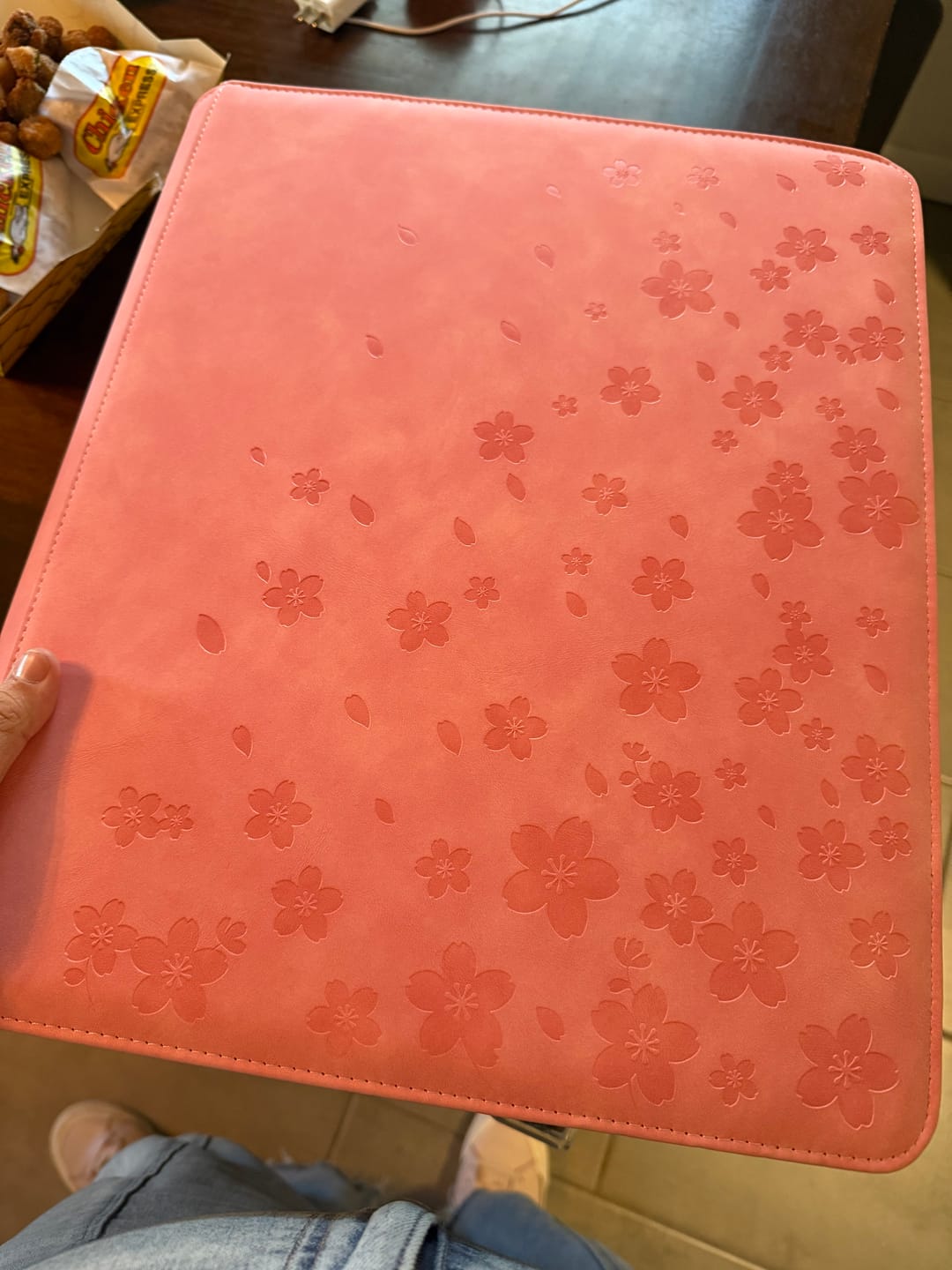 Customer photo review of Cherry Blossom - Toploader Trading Card Binder