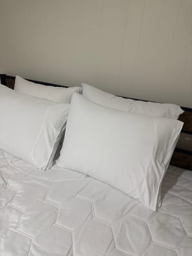 Customer photo review of Waterproof & Stain-Resistant Hotel Pillow