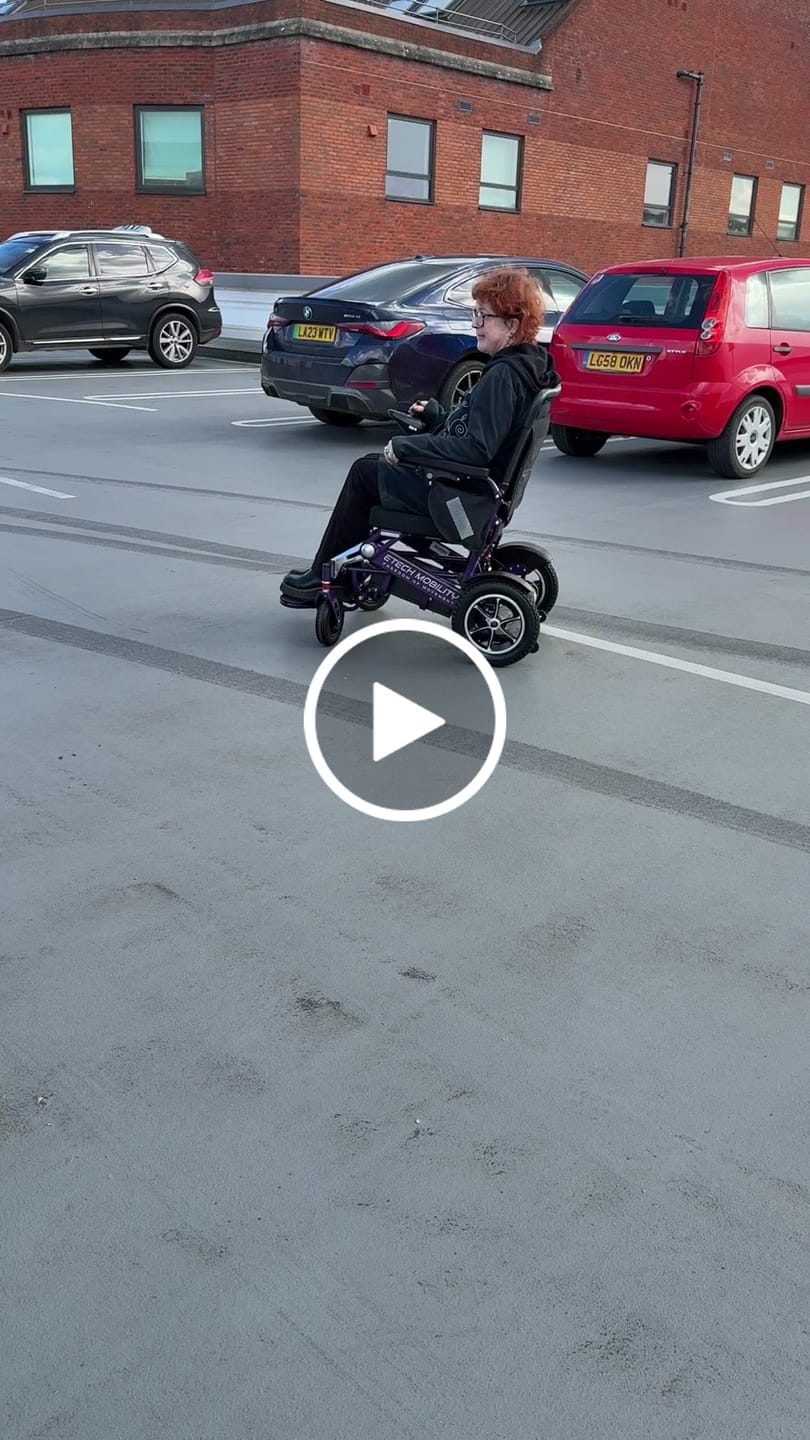 Customer video review of Limited Edition Purple Lightweight Electric Wheelchair | Freedom Pro ST