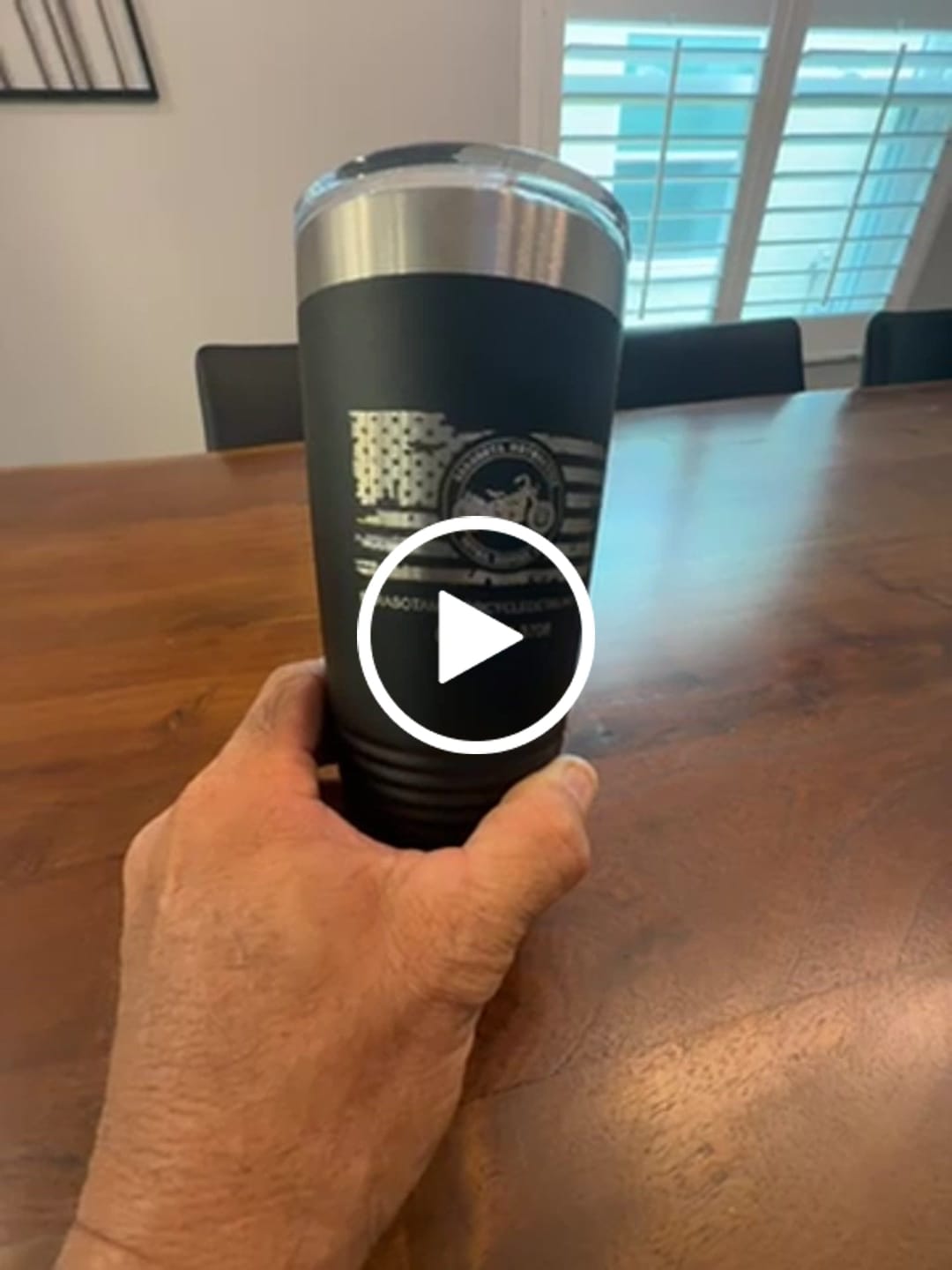 Customer video review of 20 oz. Custom Engraved Tumbler