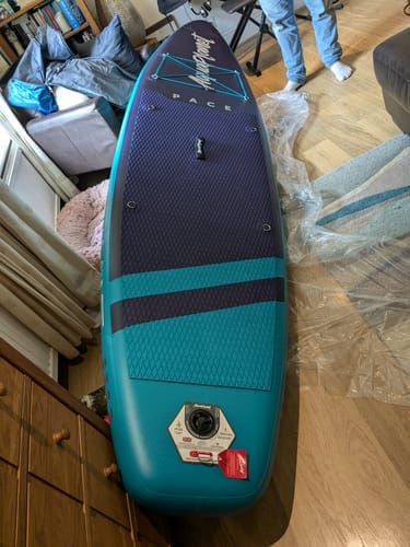 Customer photo review of Aquaplanet PACE 10'6 Inflatable Paddle Board Package - Lagoon