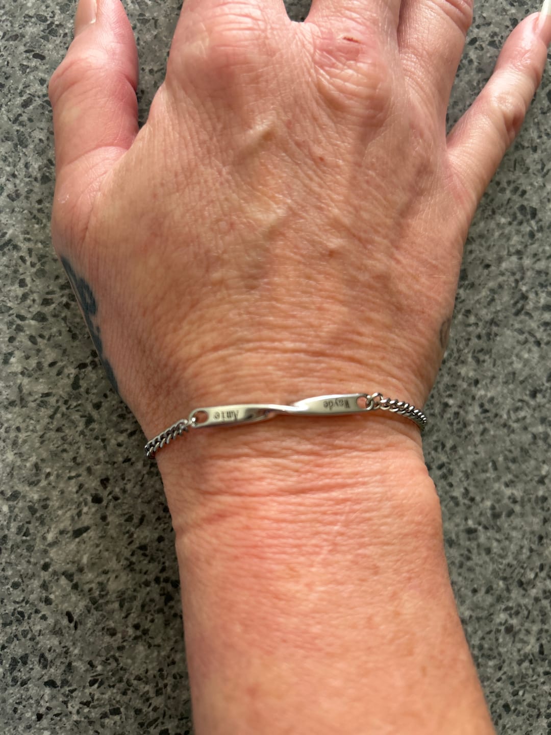 Customer photo review of Infinity Bond Matching Bracelet