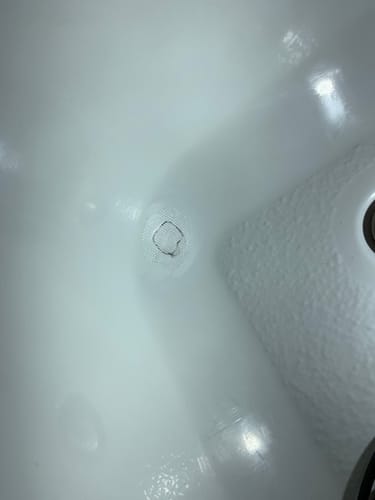 Customer photo review of Floor Crack Repair - Tub and Shower Repair Kit