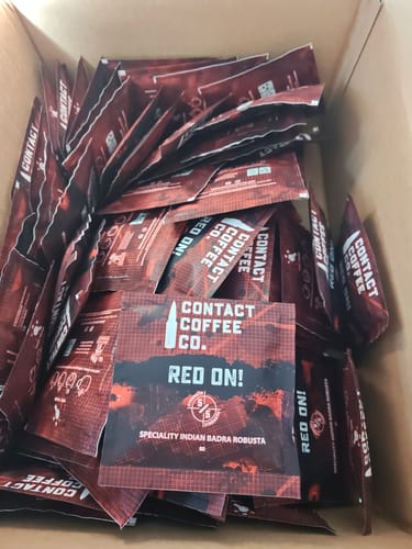 Customer photo review of Single Serve Coffee Brew Bags | Red On!