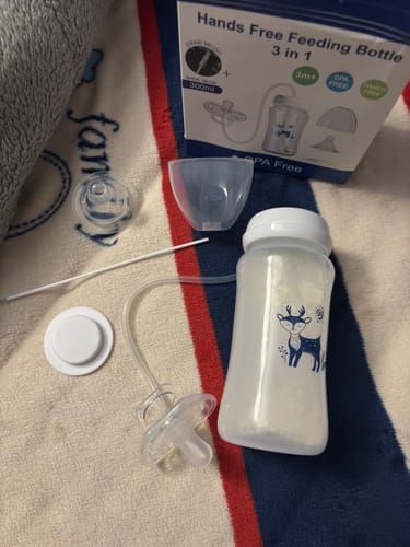 Customer photo review of Hands-Free Baby Bottle