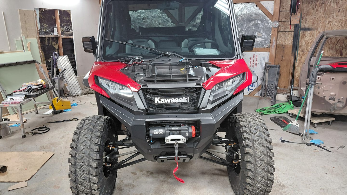 Customer photo review of Kawasaki Ridge PREMIUM SIDE MIRROR SET