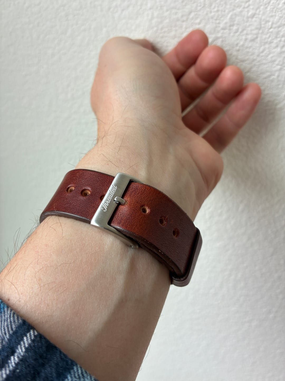 Customer photo review of Build Your Own Potomac Leather Watch Strap