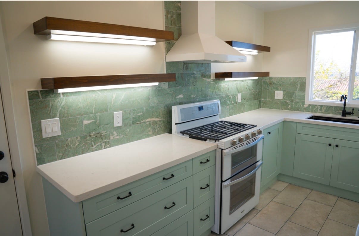 Customer photo review of Modern 3" Thick Floating Shelves