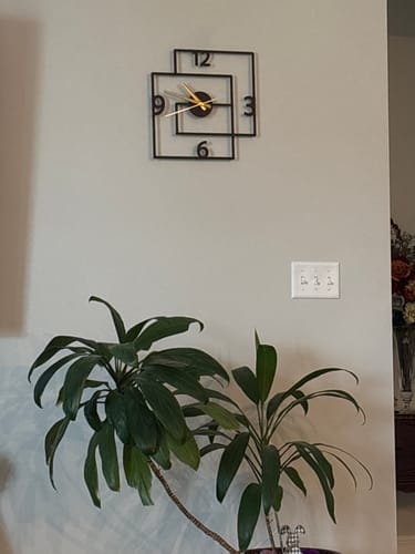 Customer photo review of Geometric Metal Wall Clock