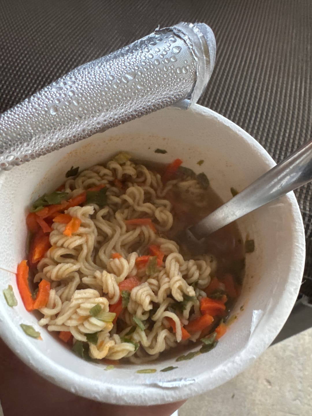 Customer photo review of Qetoe Low Carb High Protein Instant Cup Noodle - Beef Flavour