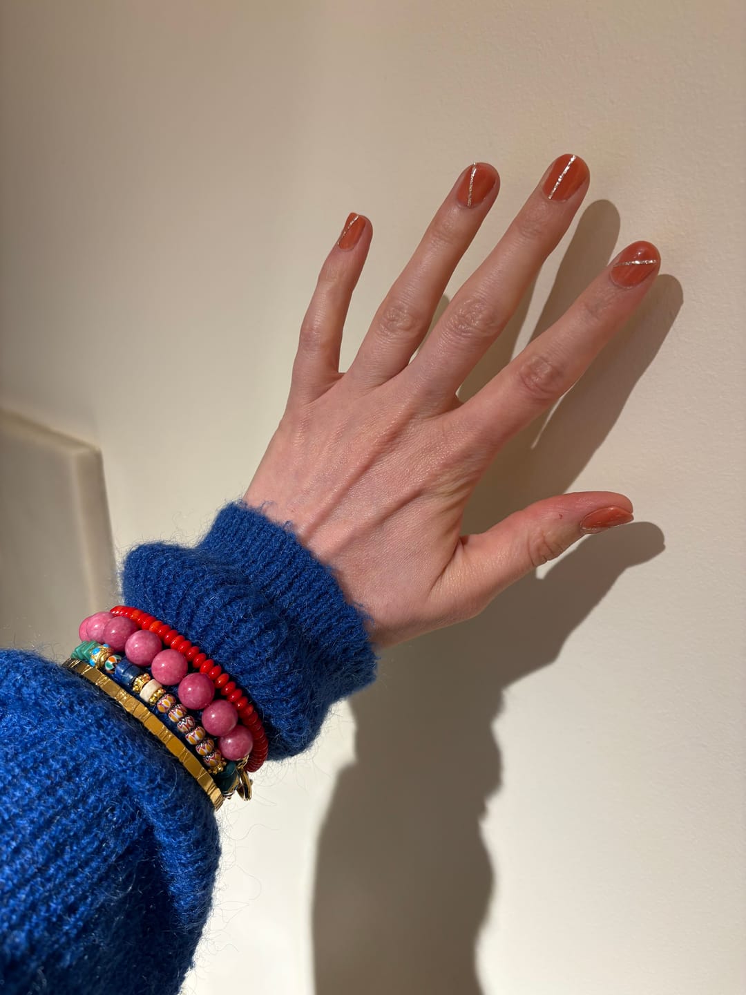 Customer photo review of Neon Orange Dipping Powder