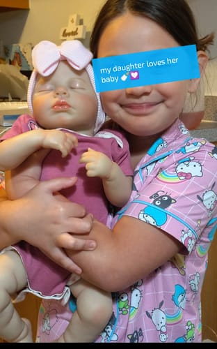 Customer photo review of Painted Reborn Baby Doll: 20" Weighted Newborn Doll, Child Friendly